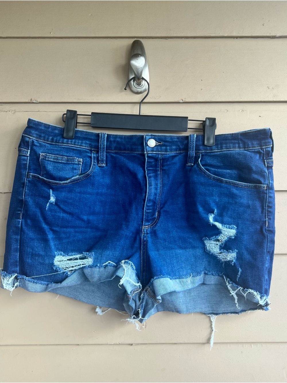 Universal Thread High Rise Midi Denim Jeans Size 16 Casual Stretch Summer